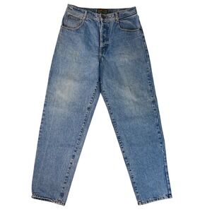 Structure Jeans Mens Light Wash Denim Straight Leg Button Fly Casual Pants 34x32